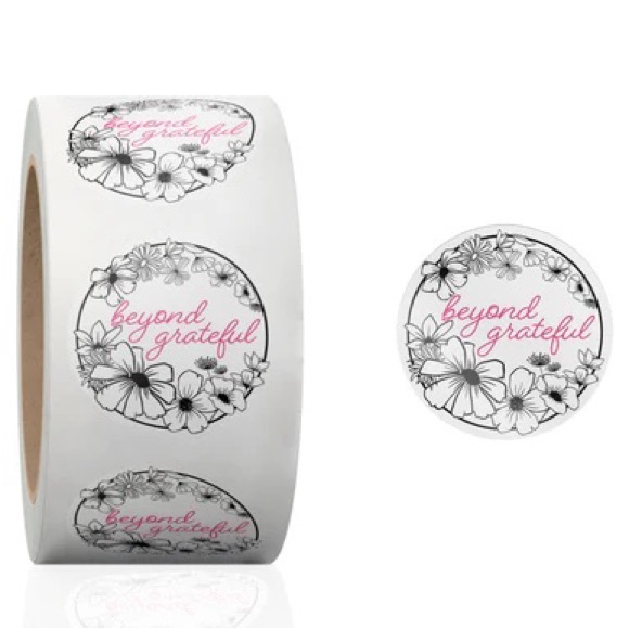 Other - 🆑 Black and White Floral Stickers 50qty